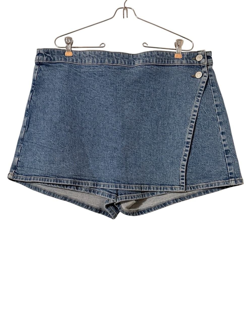 Torrid Wrap A-Line Denim Jean Skort in Blue Sz 14 NWT - Picture 2 of 15